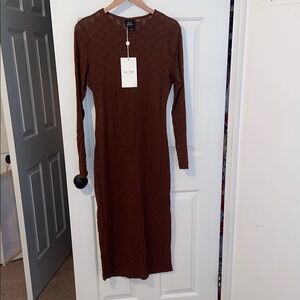 Brown Knit Dress
